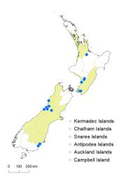 Veronica scutellata distribution map based on databased records at AK, CHR & WELT.
 Image: K.Boardman © Landcare Research 2022 CC-BY 4.0
